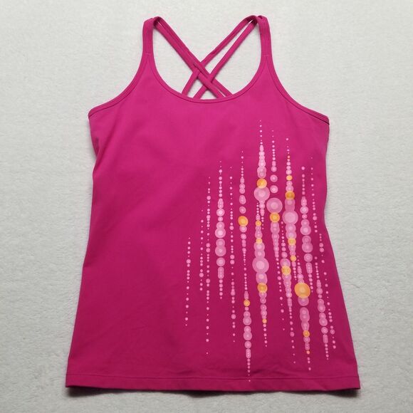 Eddie Bauer M Tank Top First Ascent Pink Built  in Bra Active Gym Yoga Workout - Picture 1 of 8